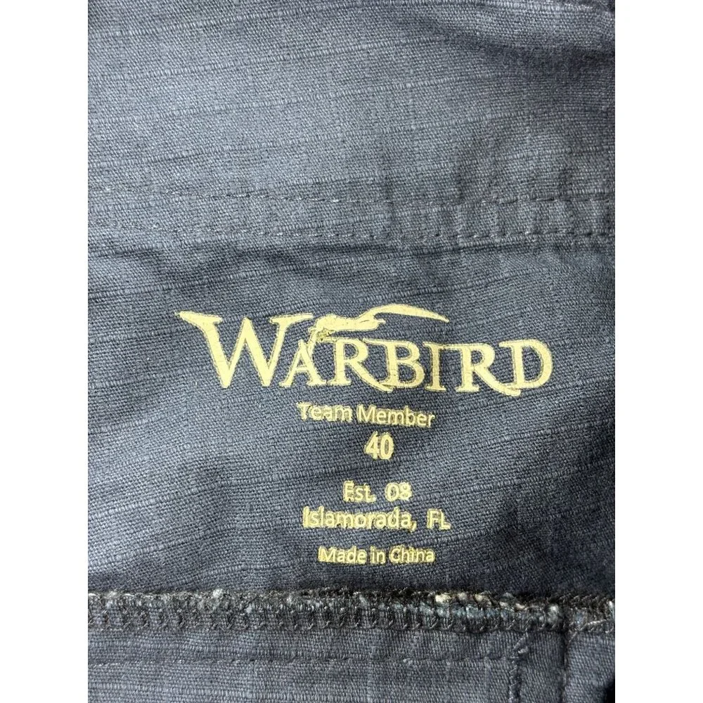 Warbird Swim Board Shorts Mens Navy Cargo  Size 40 Fishing Boating